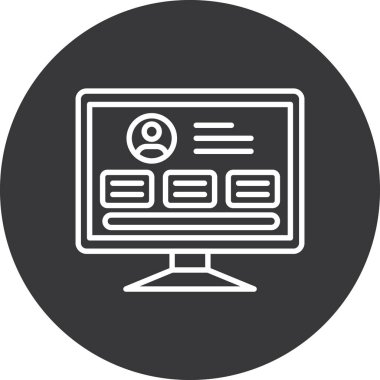 vektör lcd simgesi illüstrasyonu