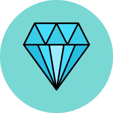 Elmas simgesi vektör illüstrasyonu