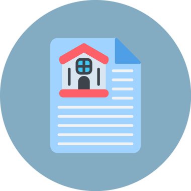 Gayrimenkul düz vektör simgesi