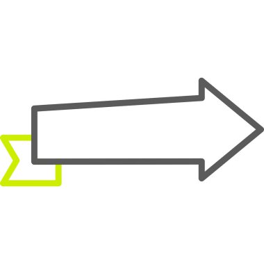 Ok şu ince çizgi vektör simgesi