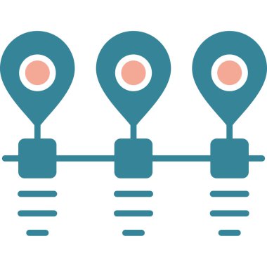 konum simgesi vektör illüstrasyonu