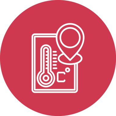 Eğilim biçimi izole edilmiş arkaplanda sıcaklık termometre simgesi