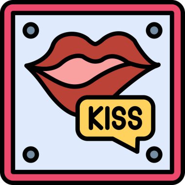 Öpücük aşk simgesi - ana hatlarıyla