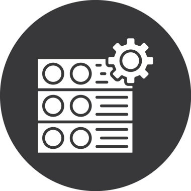 veri merkezi simgesi vektör illüstrasyonu