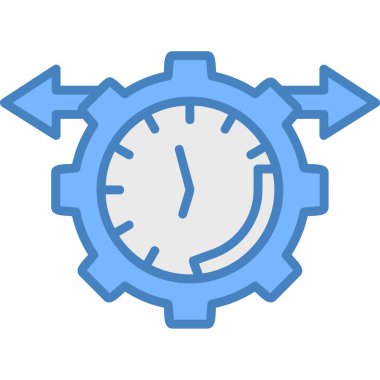 Saat simgesi vektör çizim tasarımı