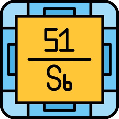 periyodik tablo simgesi. renk ana hatları vektör resimleme simgesi düzenlenebilir vuruş