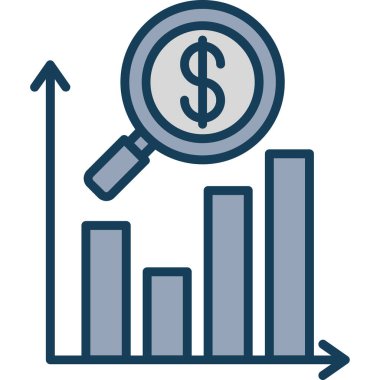 Dolar işaretli iş grafiği.