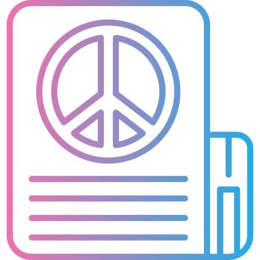 Barış Kitabı simgesi, vektör illüstrasyonu