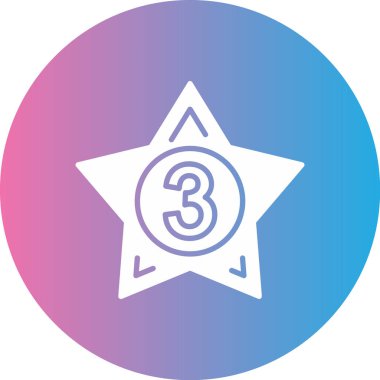 Bir yıldız simgesinin vektör illüstrasyonu