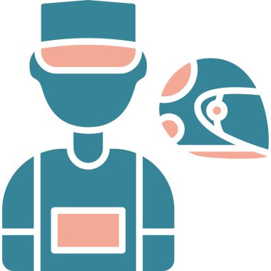 Doktor. Web simgesi basit illüstrasyon