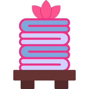 Bir yığın kitap, vektör illüstrasyonlu kitaplar