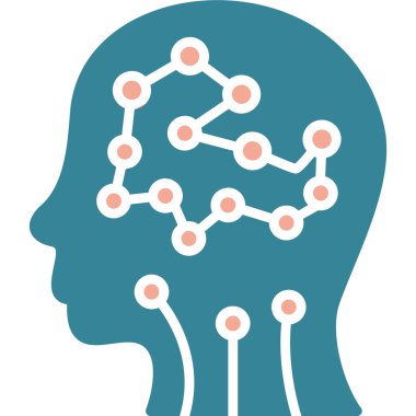 Beyin. Web simgesi basit tasarım