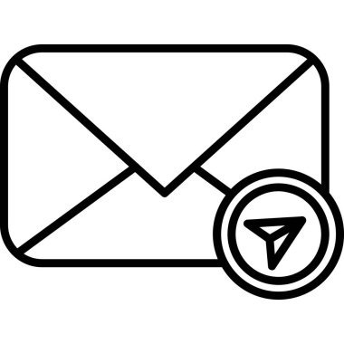 Mektup. Web simgesi basit illüstrasyon