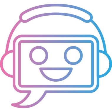 Yüz. Web simgesi basit illüstrasyon