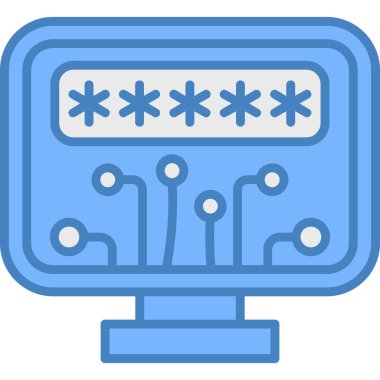 parola kilidi simgesi doldurulmuş ana hatlar biçiminde