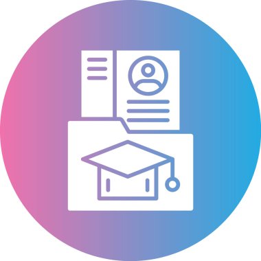 Eğitim simgesi satırının vektör illüstrasyonu.