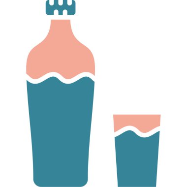 Bira şişesi ikon vektör illüstrasyonu