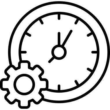 Saat. Web simgesi basit tasarım