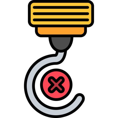 Sigara ikonu yok. Ana hatlar sigara içilmeyen vektör rengi izole edildi