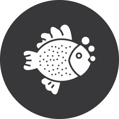 Balık simgesinin vektör illüstrasyonu