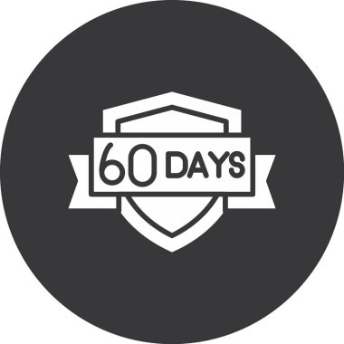 Beyaz arkaplanda izole edilmiş simgeye gitmek için 56 gün