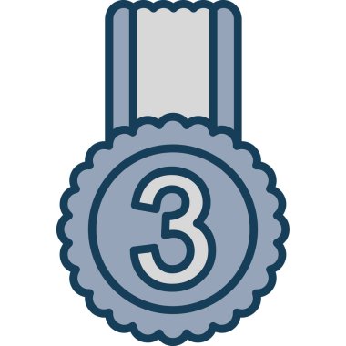 İki numaralı ikon. vektör illüstrasyonu