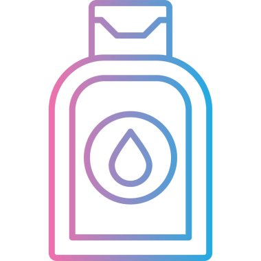 Şişe vektör simgesi. Basit çizgi sembolü