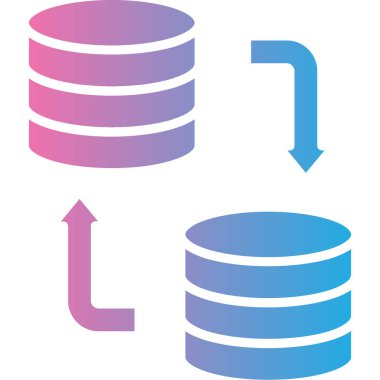 veritabanı. Web simgesi basit illüstrasyon