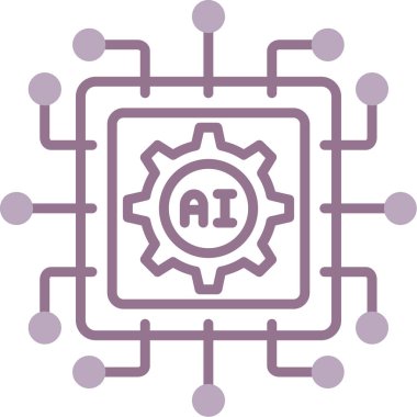 ai simgesi. ai işareti. ai teknoloji sembolü. ai teknolojisi ve ai zekası. ai makinesi. teknoloji simgesi.