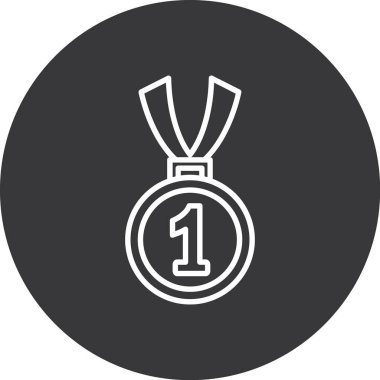 Madalya ikon vektör illüstrasyonu