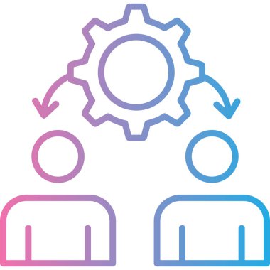 Takım çalışması simgesi vektör illüstrasyonu