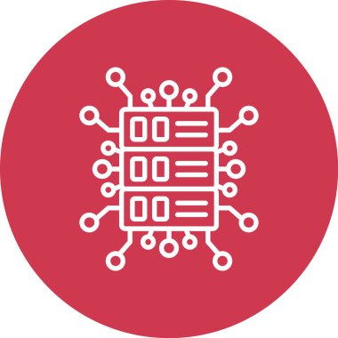 Çip simgesinin vektör illüstrasyonu