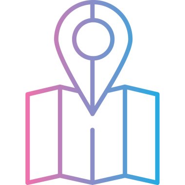 harita simgesi vektör illüstrasyonu