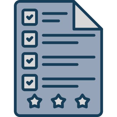 Kontrol listesi. Web simgesi basit illüstrasyon