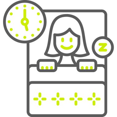 Kız yatak ikonunda uyuyor