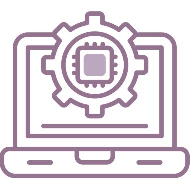 Bilgisayar monitörü. Basit resimleme