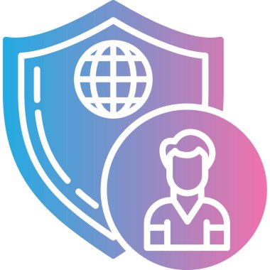 Güvenlik simgesinin vektör illüstrasyonu