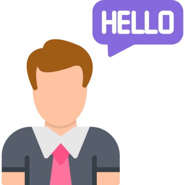 avatar erkek kişi simgesi düz stil