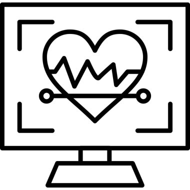 Kalp monitörü vektör simgesi