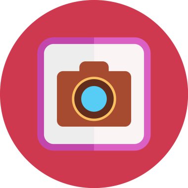 Kamera. Web simgesi basit illüstrasyon