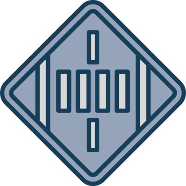 Yol simgesi, vektör illüstrasyonu