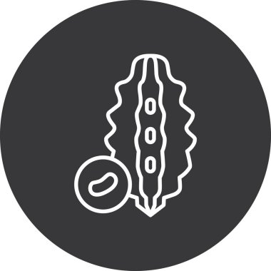 Salatalık simgesinin vektör çizimi