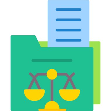 Adalet vektörü simgesi modern basit illüstrasyon