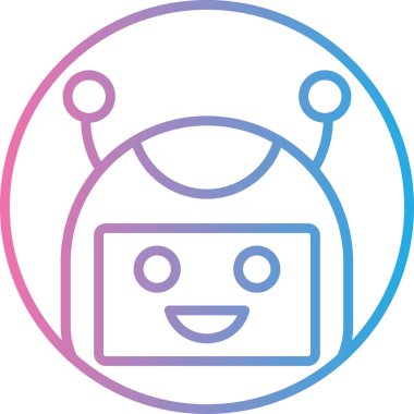 robot ikon vektör illüstrasyonu