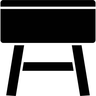 Masa. Web simgesi basit illüstrasyon