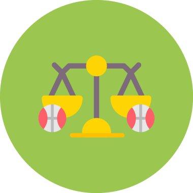 Denge düz vektör simgesi