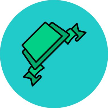 Beyaz arkaplan ile izole edilmiş yeşil çizgili bayrak simgesi. konum kavramı. Ulusal kır tatili. Düz dizayn. vektör.