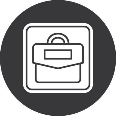 çanta simgesi vektör illüstrasyonu