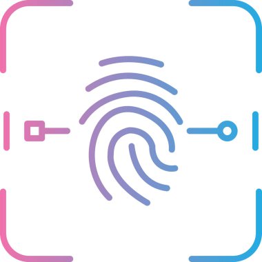 parmak izi ikonu vektör illüstrasyonu