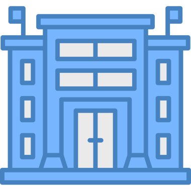 Bina. Web simgesi basit tasarım